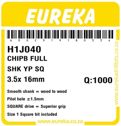 H1J040 - Chipboard Square Drive -H1J040_Label_T